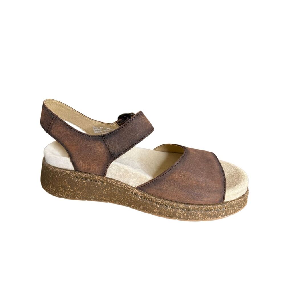 NEW Dansko Bianca Platform Sandal in Burnished Brown Nubuck NIB Boho, Casual - Picture 5 of 11